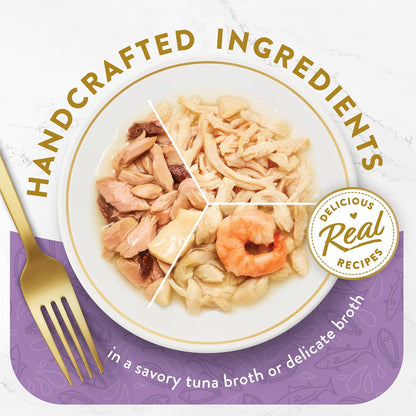 Fancy Feast Lickable Appetizers - Paquete variado de alimentos húme...