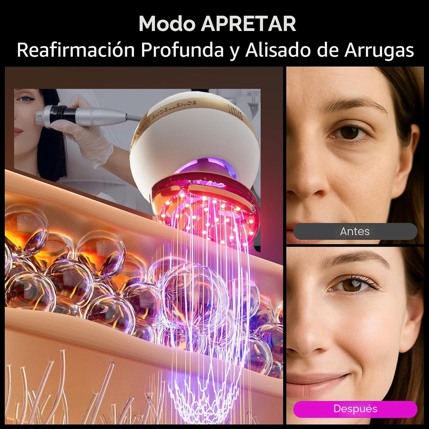 INIA SPHERA Dispositivo facial de microcorriente 8 en 1 mejorado pa...