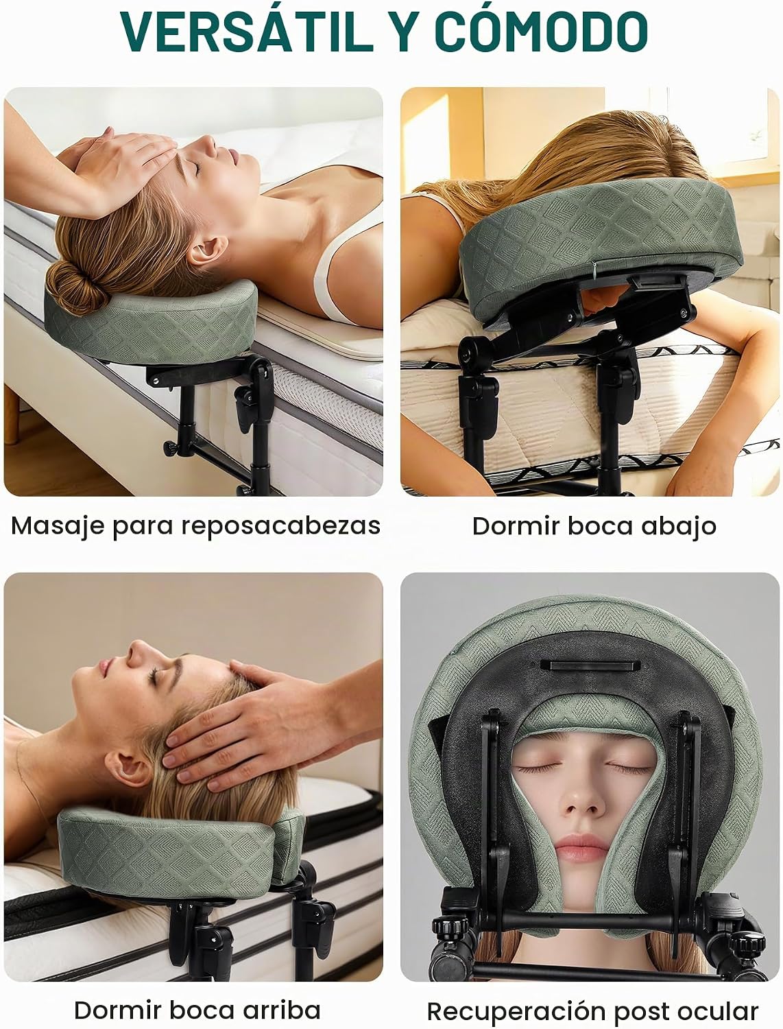LIARTY - Reposacabezas de masaje para cama, base facial debajo del...