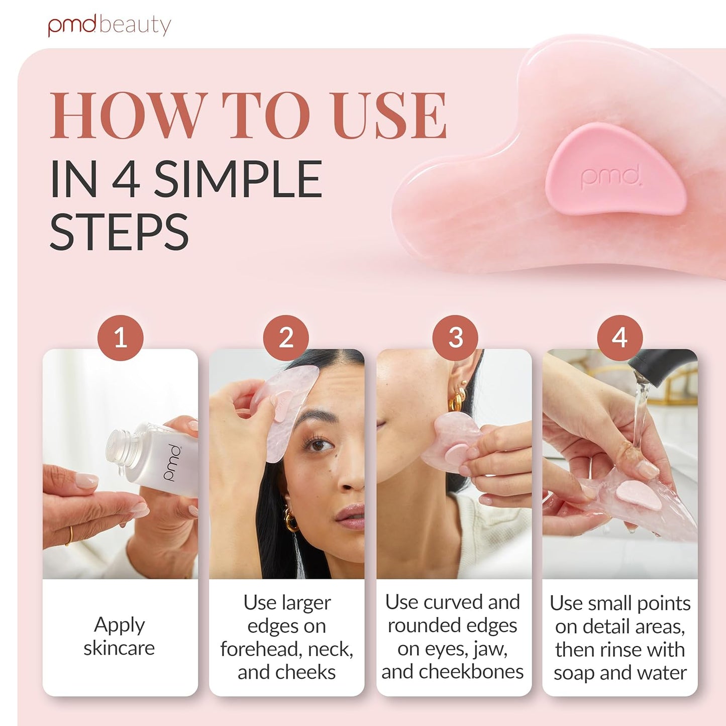 PMD Beauty Gua Sha - Herramientas faciales para masajear, esculpir...
