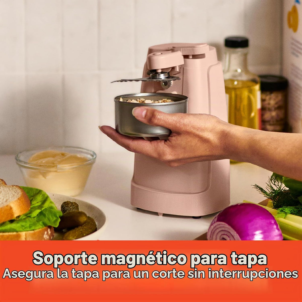 bella Abrelatas eléctrico y afilador de cuchillos, palanca de corte...