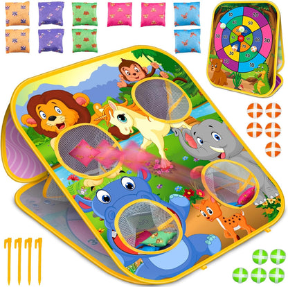Bean Bag Toss Game for Kids - Cornhole Board Outdoor Toys for Toddl...