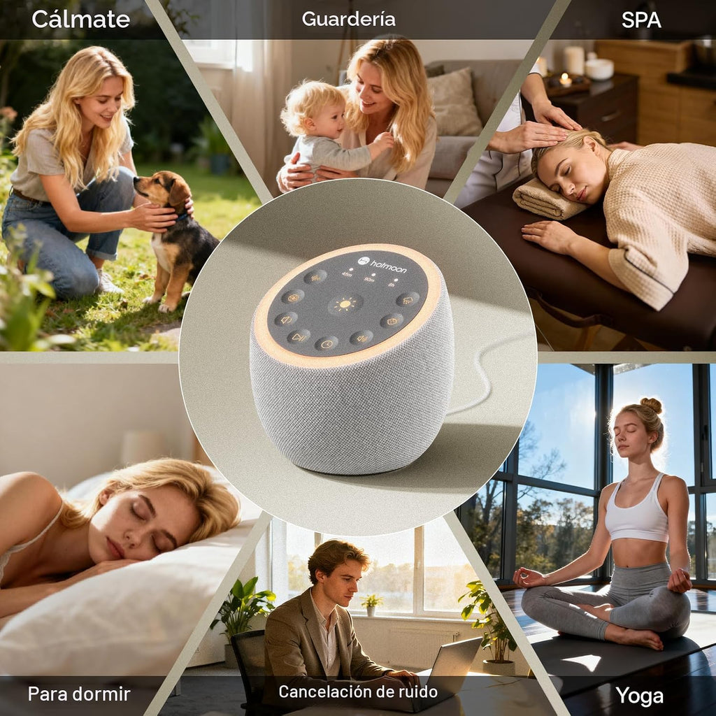 Hotmoon Máquina de sonido para dormir, Cocoon 2, 40 sonidos, doble...