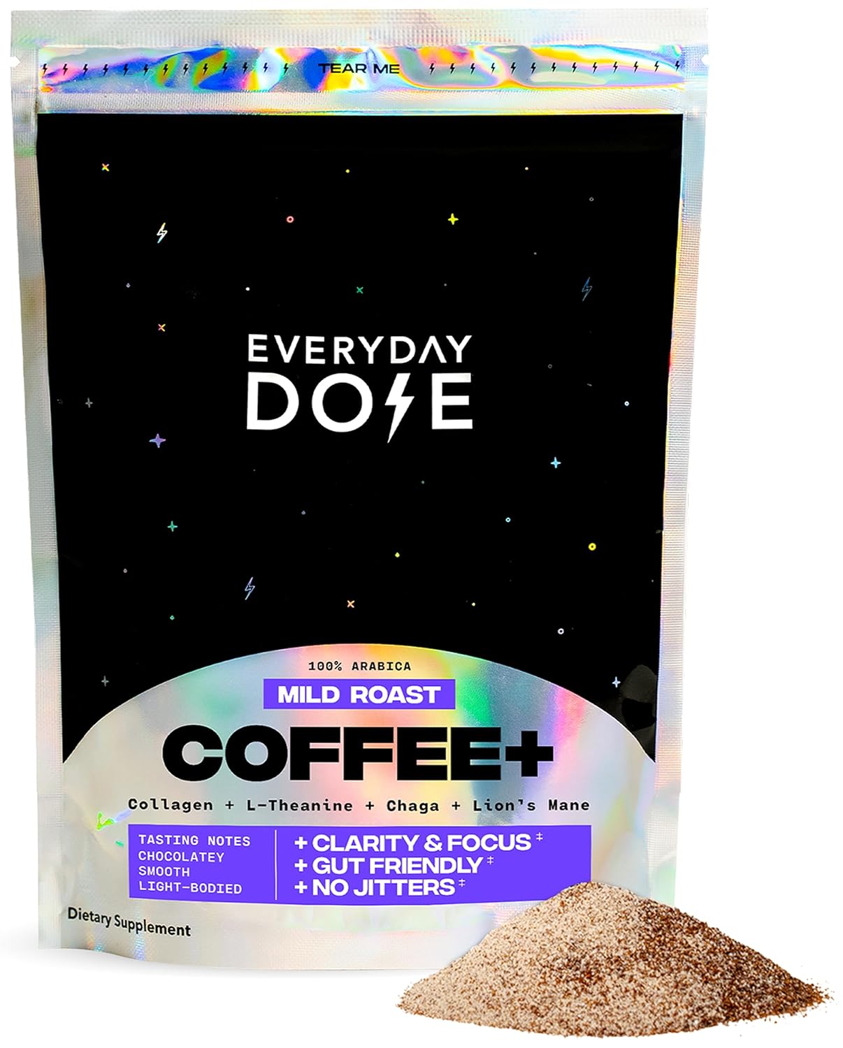 Everyday Dose Café de hongos adaptogénico prémium con colágeno alim...