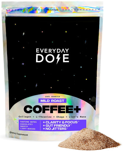 Everyday Dose Café de hongos adaptogénico prémium con colágeno alim...