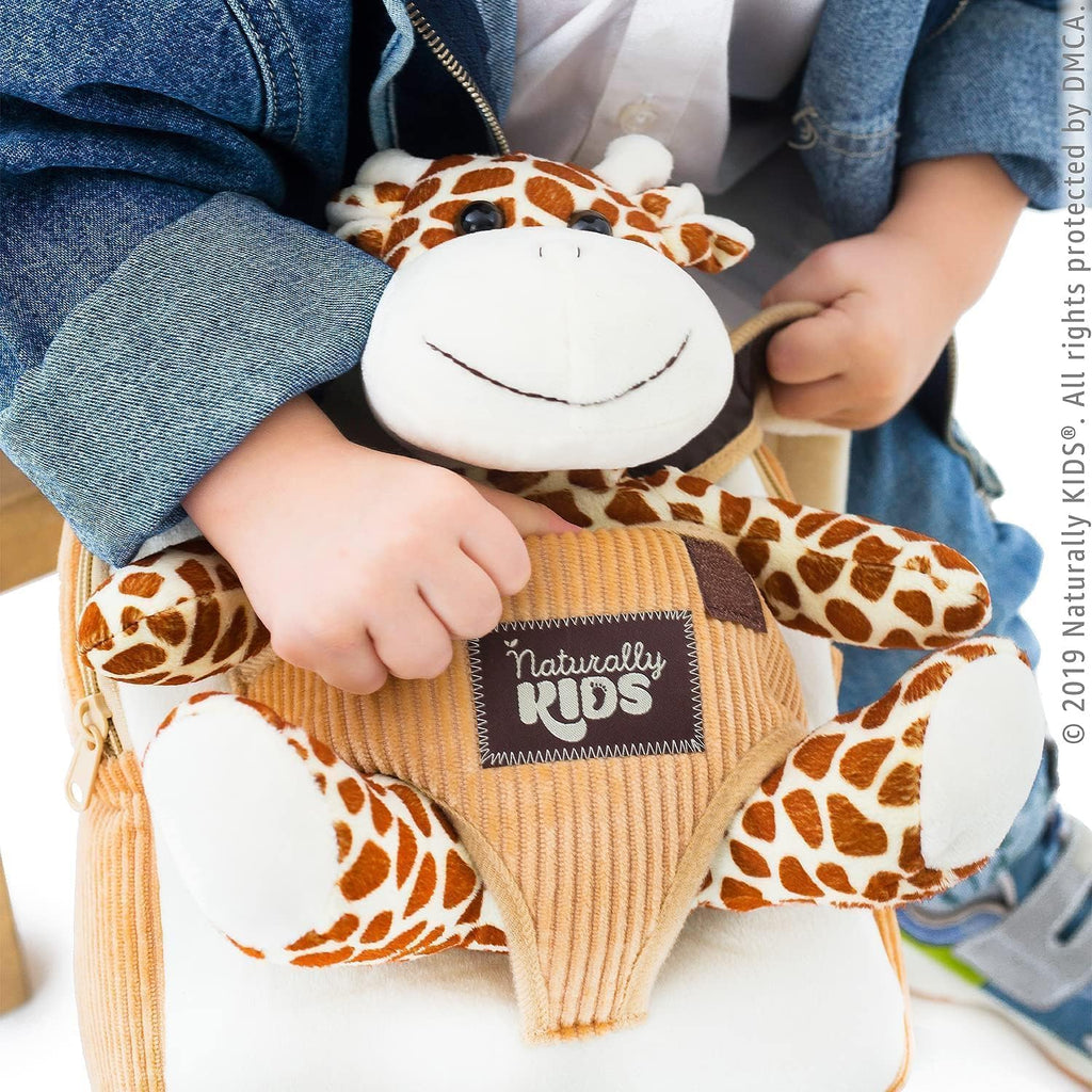 Mochila para niños pequeños Naturally KIDS con. Juguete de jirafa d...