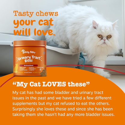 Mordiscos Zesty Paws de Cranberry para el Tracto Urinario para Gato...