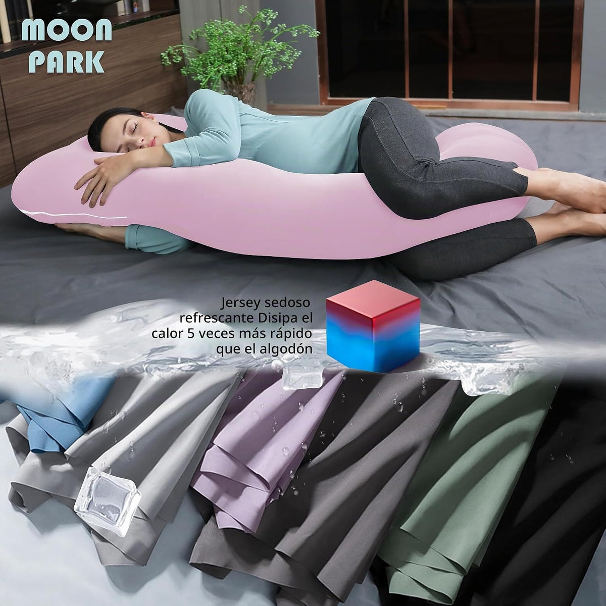 MOON PARK - Almohadas de embarazo y maternidad de cuerpo completo p...