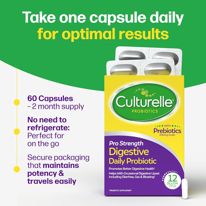 Culturelle Probióticos Diarios Pro Strength para la Salud Digestiva...