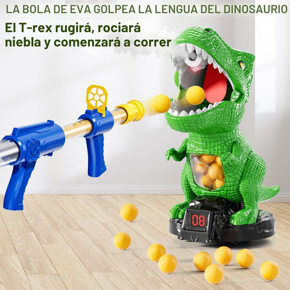 NIPLOOOW Juguetes de disparo de dinosaurios movibles para niños de...