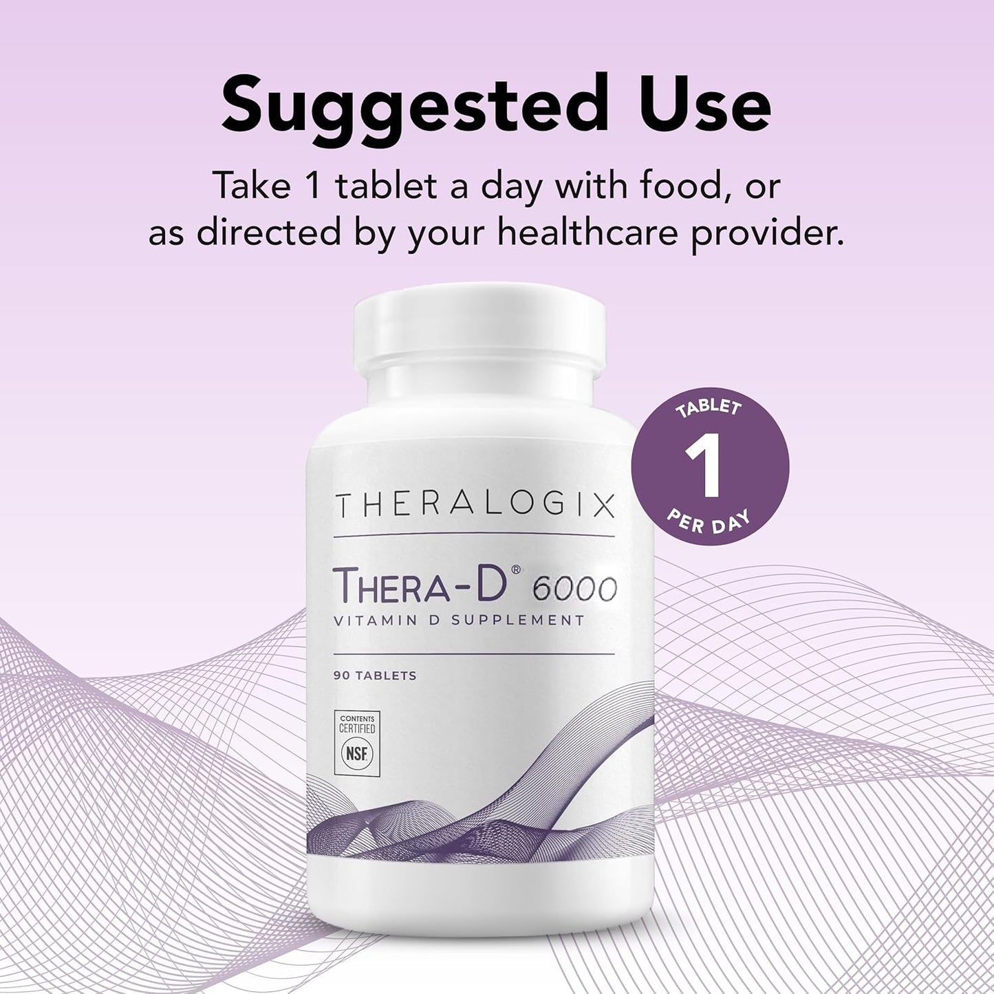 Theralogix Thera-D 6000 Suplemento de vitamina D - 6,000 UI (150 mc...