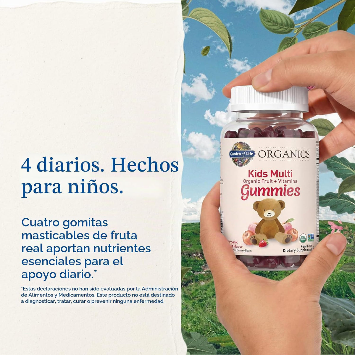 Gomitas orgánicas para niños Garden of Life Mykind Organics, múltip...