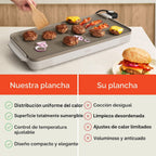 bella Plancha eléctrica de 12" x 22" con revestimiento anti...