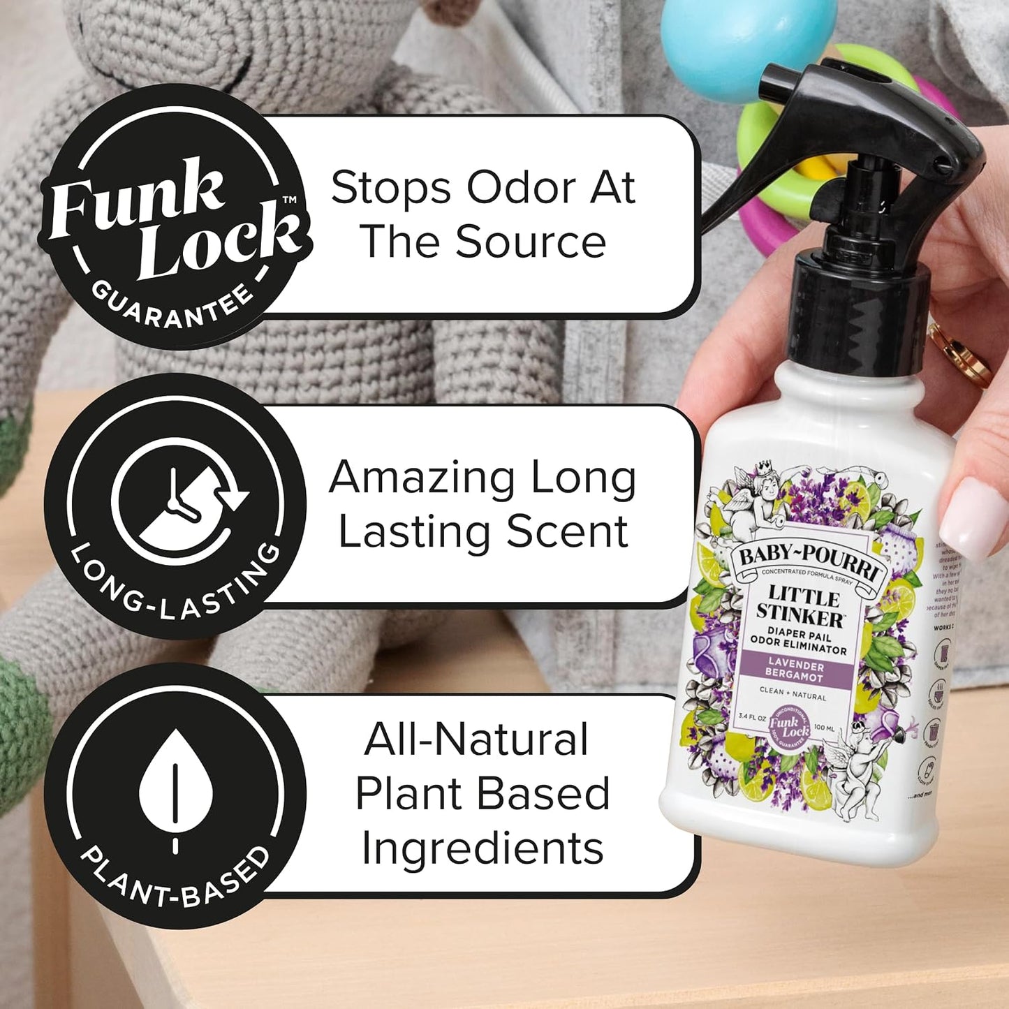 Baby-Pourri Little Stinker Spray Desodorizante para Contenedor de P...