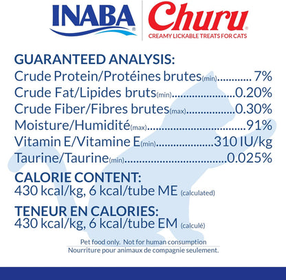 INABA - Golosinas Churu para gatos, puré cremoso para gatos, sin ce...