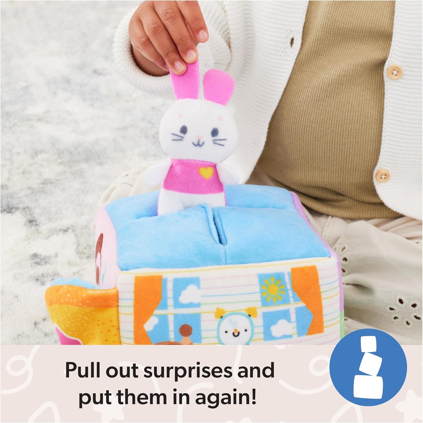 Caja de Aprendizaje Sorpresa Oficial de Ms. Rachel, Juguetes Educativos con Animales de Peluche, Juguetes Sensoriales y Actividades para Bebés, Juguetes para Niños y Niñas de 0-2+