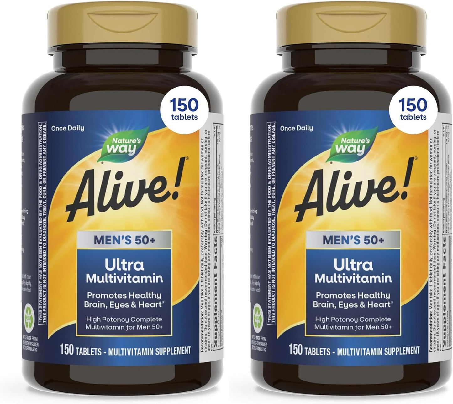 Nature's Way ¡Alive! 50+ Daily Ultra Multivitaminas para hombre...
