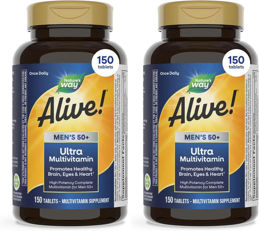 Nature's Way ¡Alive! 50+ Daily Ultra Multivitaminas para hombre...