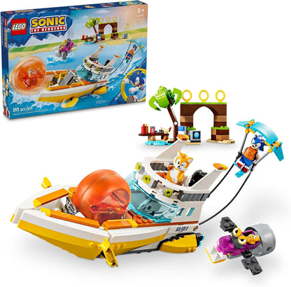 LEGO Sonic The Hedgehog: Tails' Adventure Boat Juego de Construcción de Juguete Interactivo, Juguete de Videojuego con Personajes de Sonic y Esquís Acuáticos, Regalo para Jugadores para Niños y Niñas