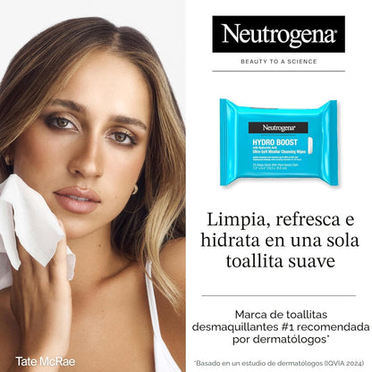 Neutrogena Hydro Boost - Toallitas limpiadoras micelares ultrasuave...