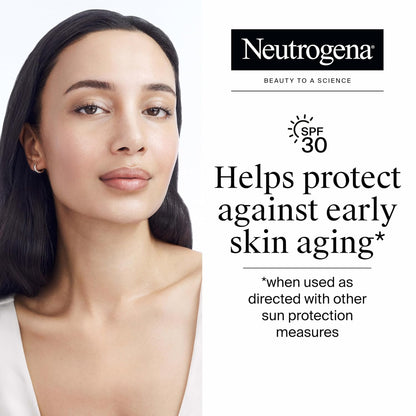 Neutrogena - Crema hidratante antiarrugas Rapid Wrinkle Repair Retinol con protección solar SPF 30, Crema diaria antiarrugas para cara y cuello con ácido hialurónico y retinol, sin parabenos, 1 onza líquida