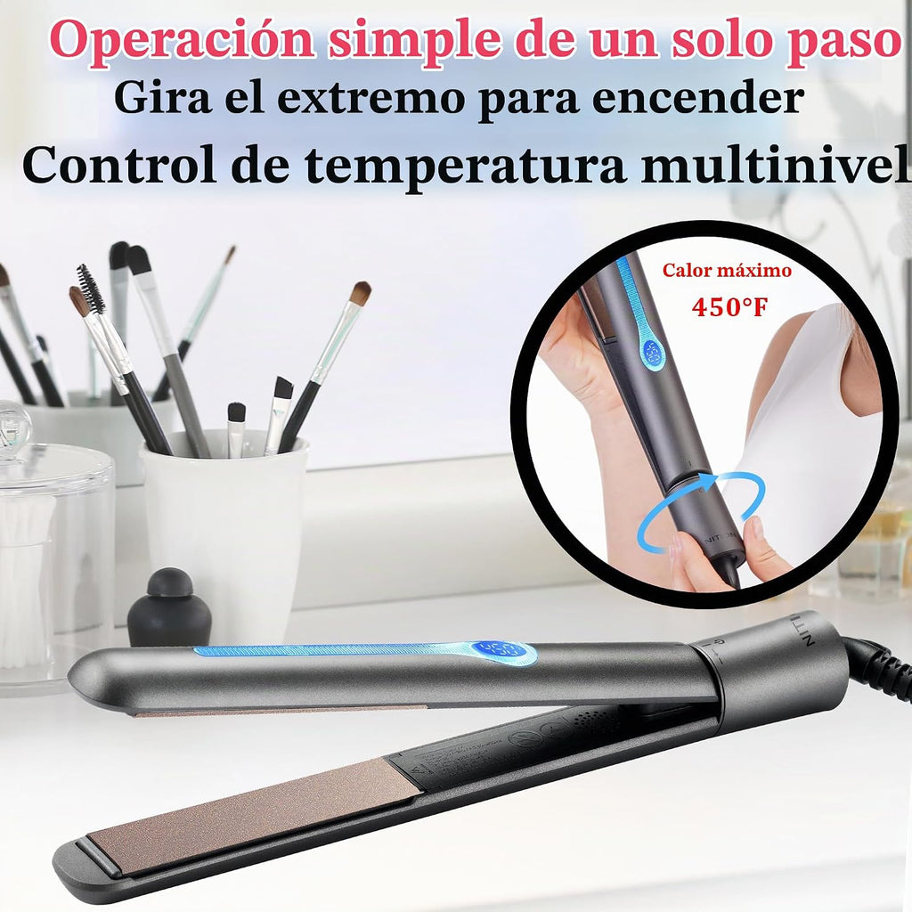 NITION Plancha plana LCD de turmalina de cerámica MCH 10s Calentami...