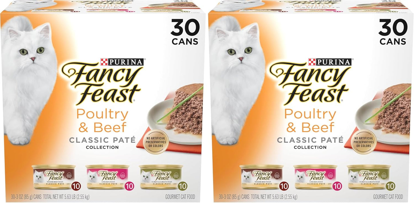 Fancy Feast Poultry and Beef Feast Classic Pate Collection - Paquet...