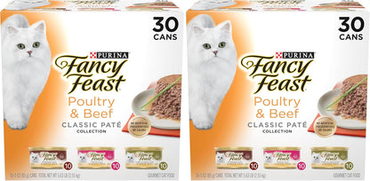Fancy Feast Poultry and Beef Feast Classic Pate Collection - Paquet...