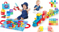 Hahaland Juego de pesca Montessori y juguetes de tren con bloques m...