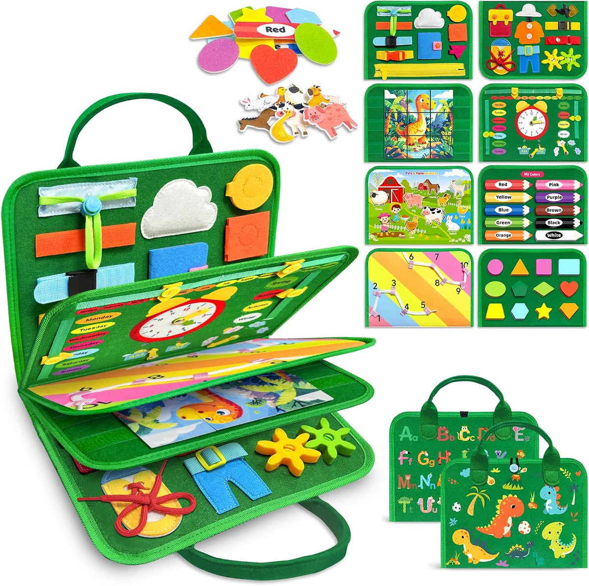 Gojmzo Tablero Ocupado Juguetes Montessori para Niños Pequeños de U...
