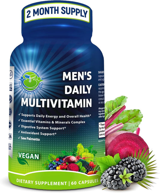 Multivitamínico diario para hombres \u2013 Multivitamínico vegano m...
