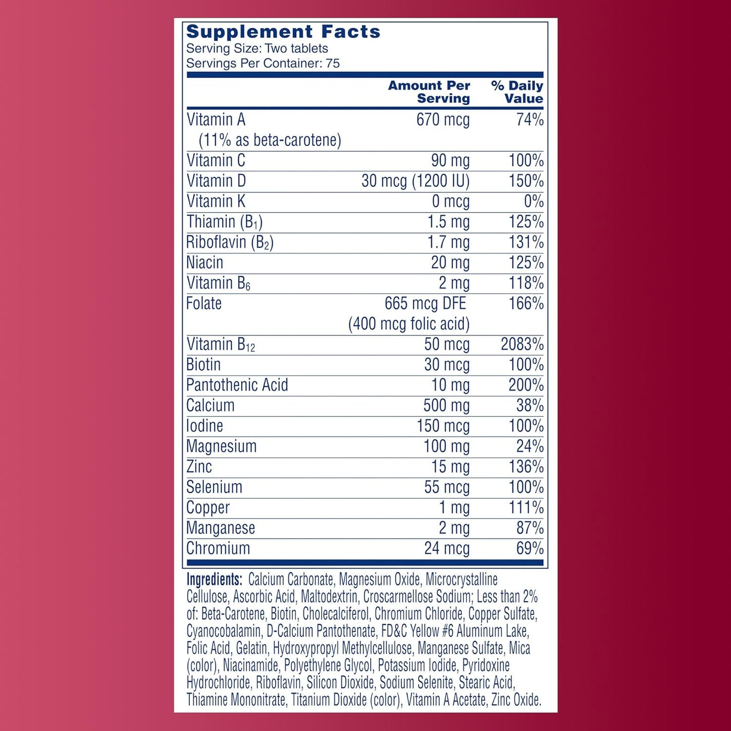 One A Day Proactive 65+, multivitamínico para hombres y mujeres, su...