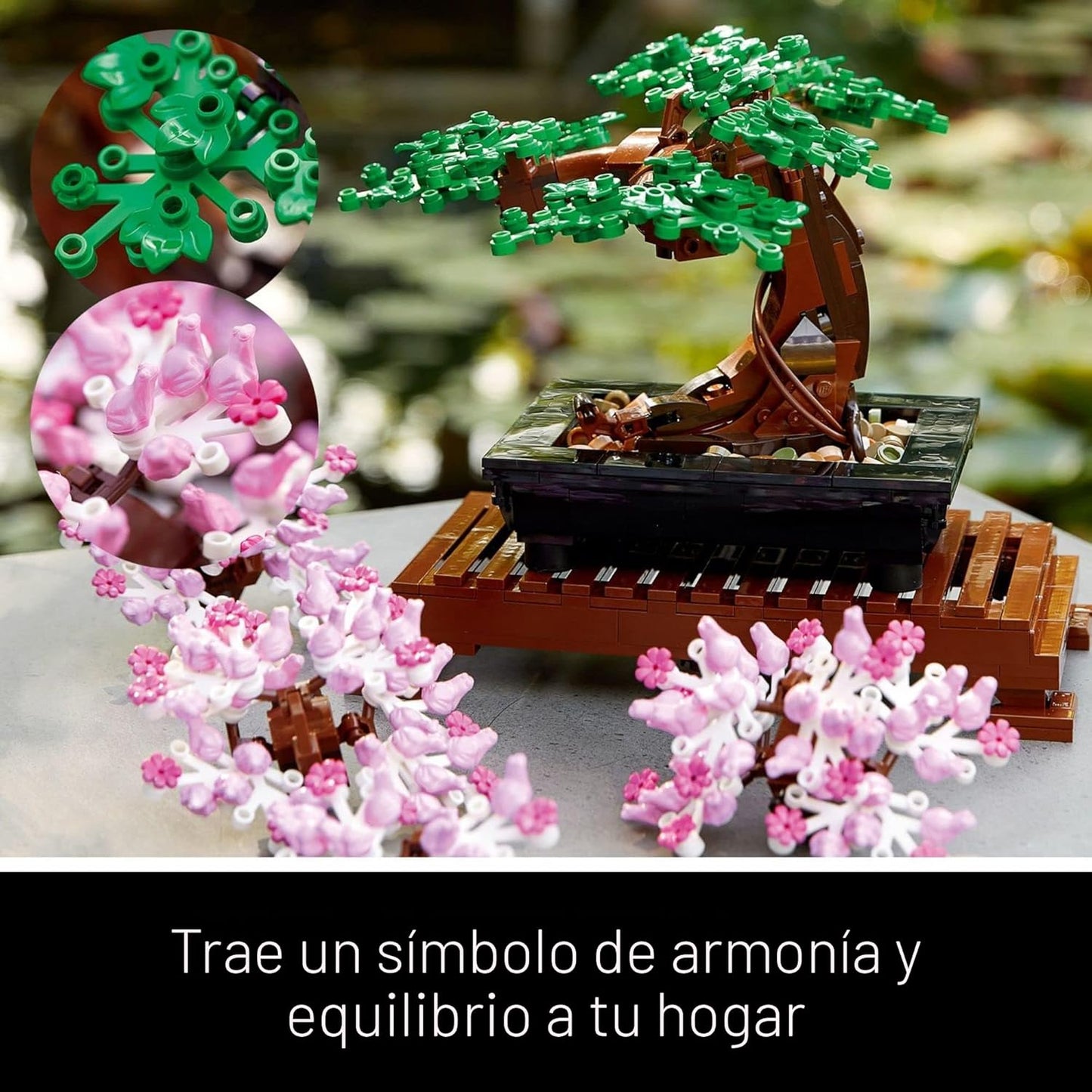 LEGO Botanicals Juego de Construcción de Árbol Bonsái - Plantas de Árbol Bonsái Artificial para Decoración del Hogar, Adultos de 18+ Años - Plantas Artificiales, Falsas para Mesa, Escritorio, Oficina