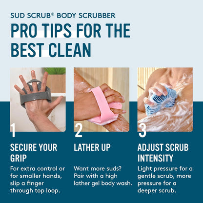 Sud Scrub® Limpiador Corporal de Silicona Antimicrobiana, Exfoliant...