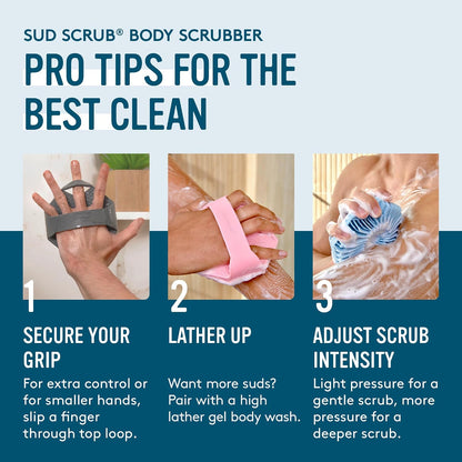 Sud Scrub® Limpiador Corporal de Silicona Antimicrobiana, Exfoliant...