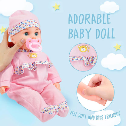 Toy Choi's Pretend Play Series - Muñeca rosa de 16 pulgadas, ju...