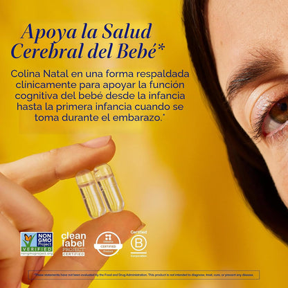 Suplemento de Colina Ritual Natal, 550mg, Apoya la función cognitiv...
