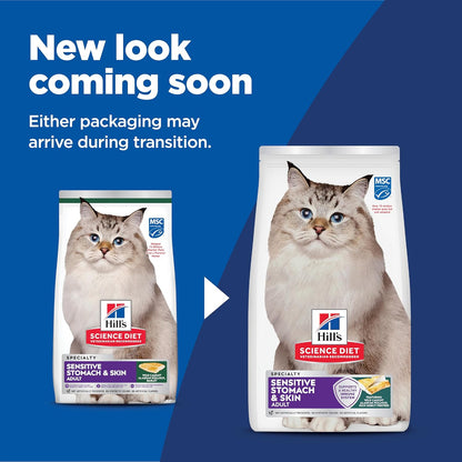 Hill's Science Diet Alimento seco para gatos adultos sensible p...