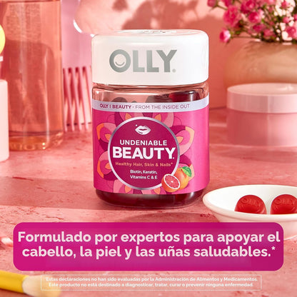 OLLY Undeniable Beauty - Gomitas de belleza para el cabello, piel,...