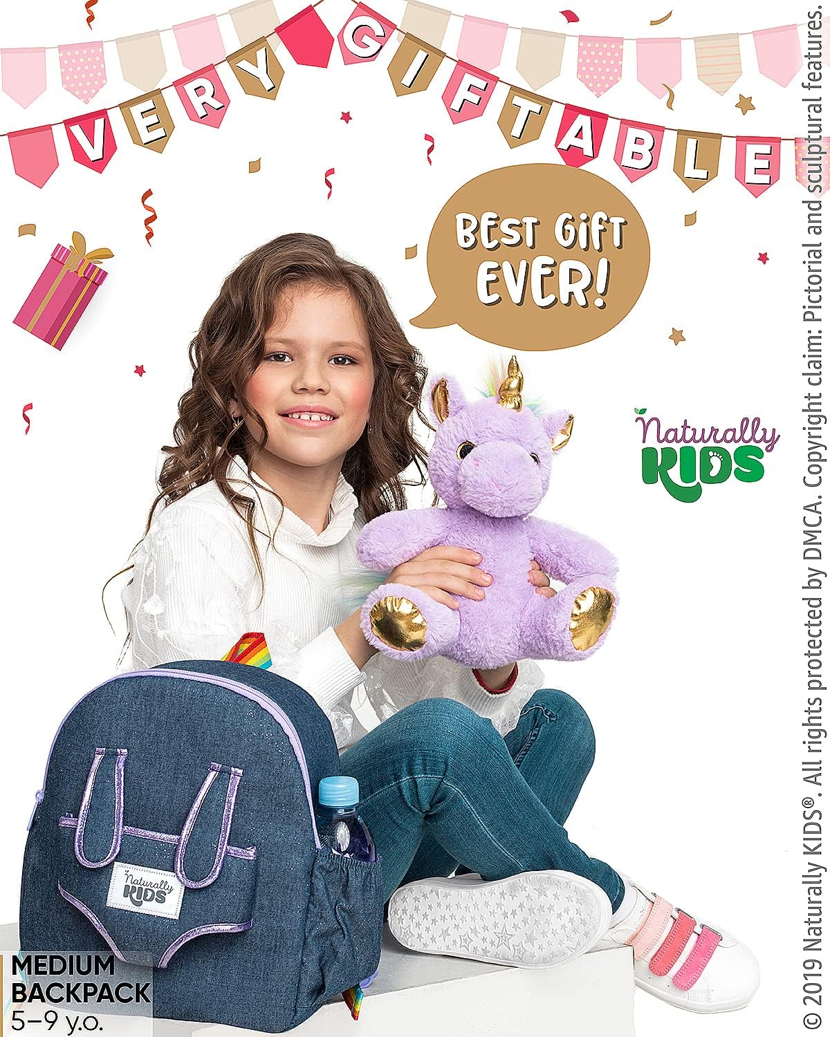 Mochila para niños pequeños Naturally KIDS con. Peluche Unicornio P...
