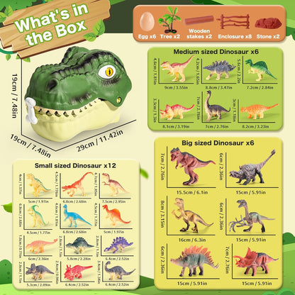 RISUNTOY - Juguetes de dinosaurios para niños de 3 a 5 años, juego...