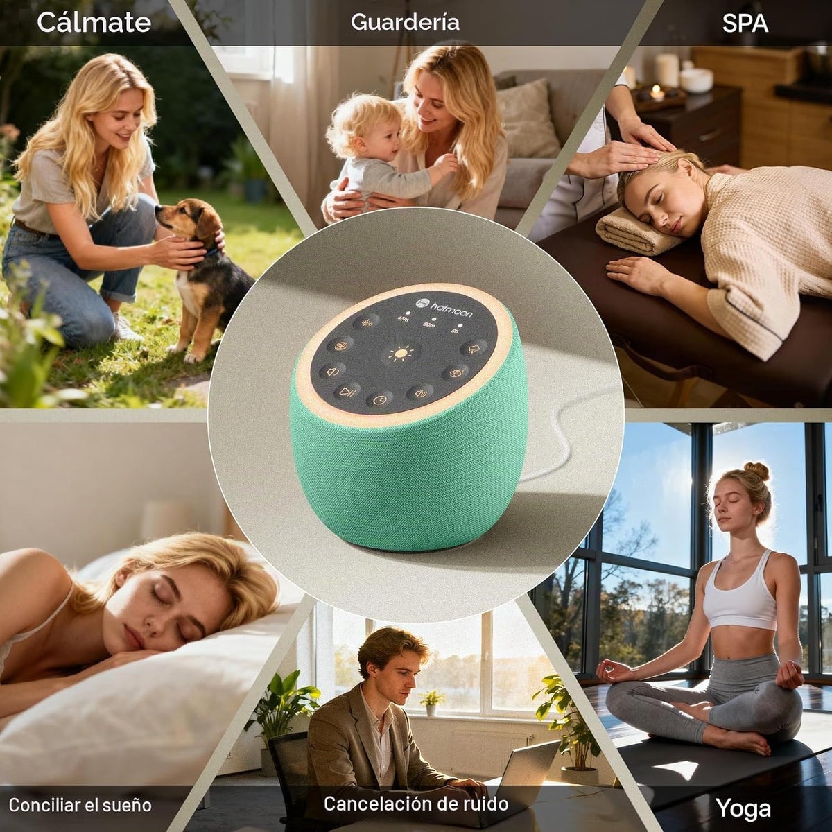 Hotmoon Máquina de sonido para dormir, Cocoon 2, 40 sonidos, doble...