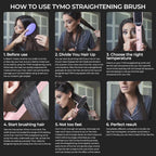 TYMO Ring - Cepillo alisador de cabello con peine integrado, calent...