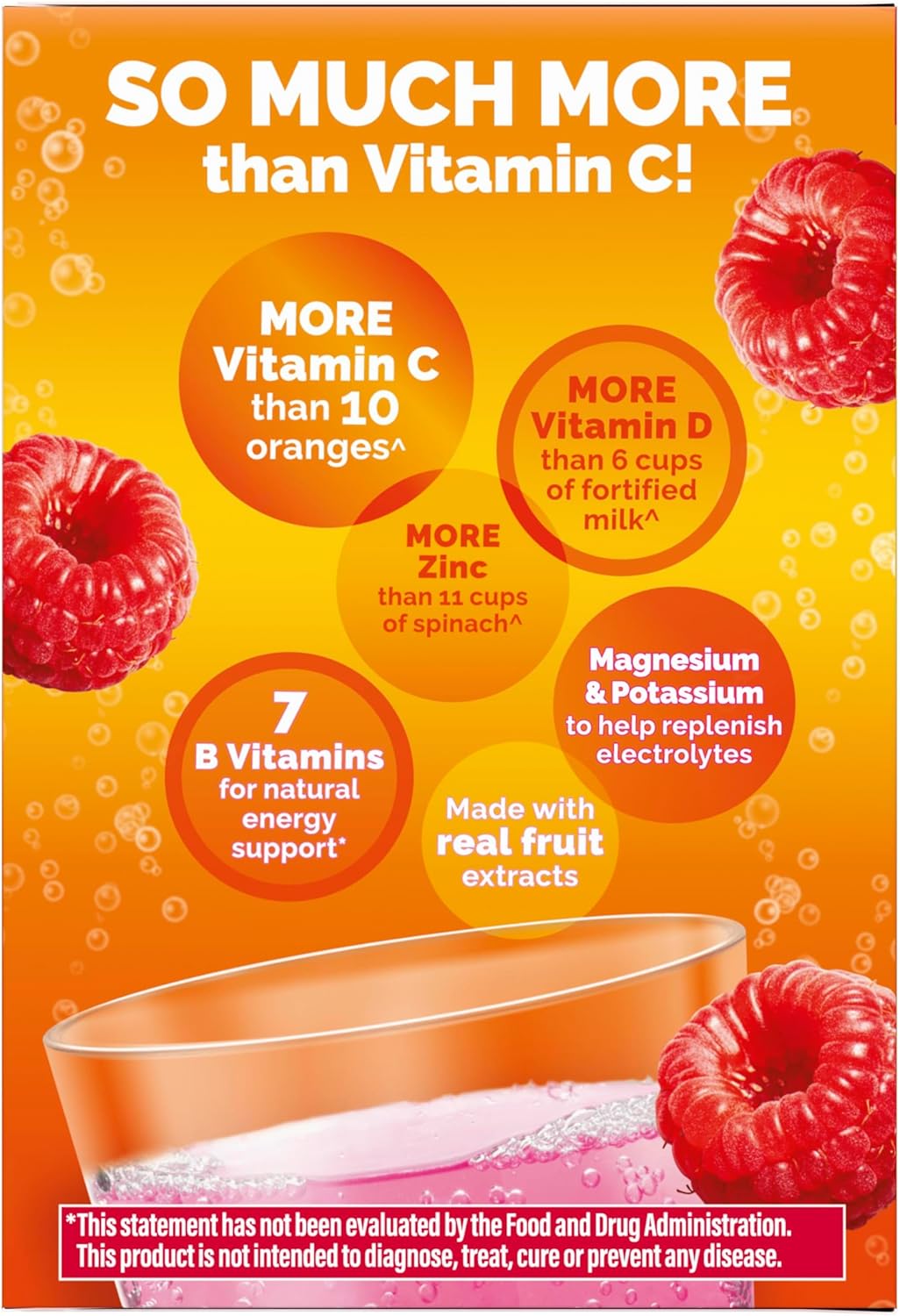 Emergen-C Polvo de apoyo inmunológico de 1000 mg de vitamina C fram...
