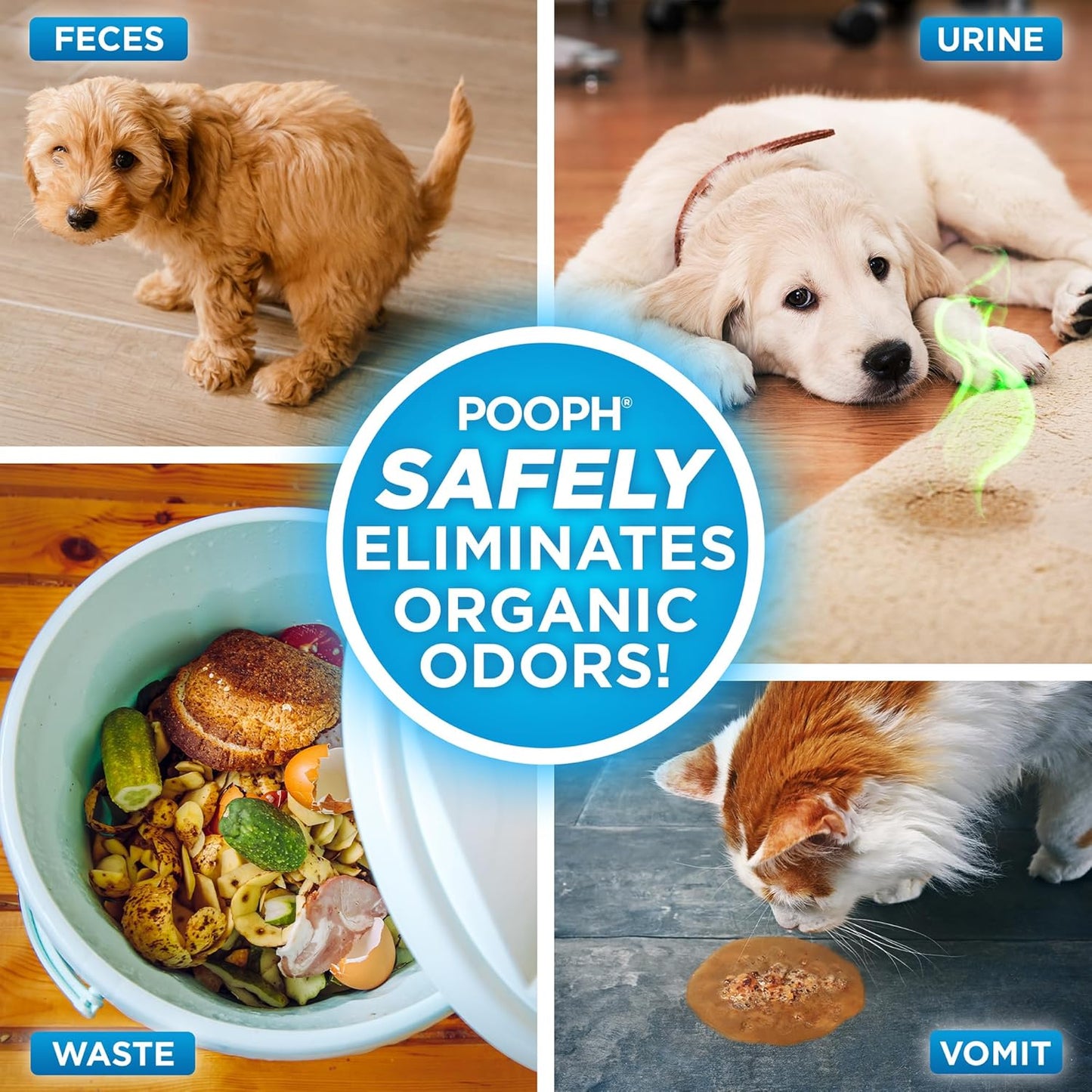 POOPH Plus - Spray eliminador de olores de mascotas de máxima resis...