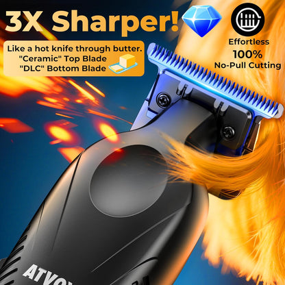 9000 RPM Razor-Sharp Zero Gap T Blade - Recortadora de pelo y barba...