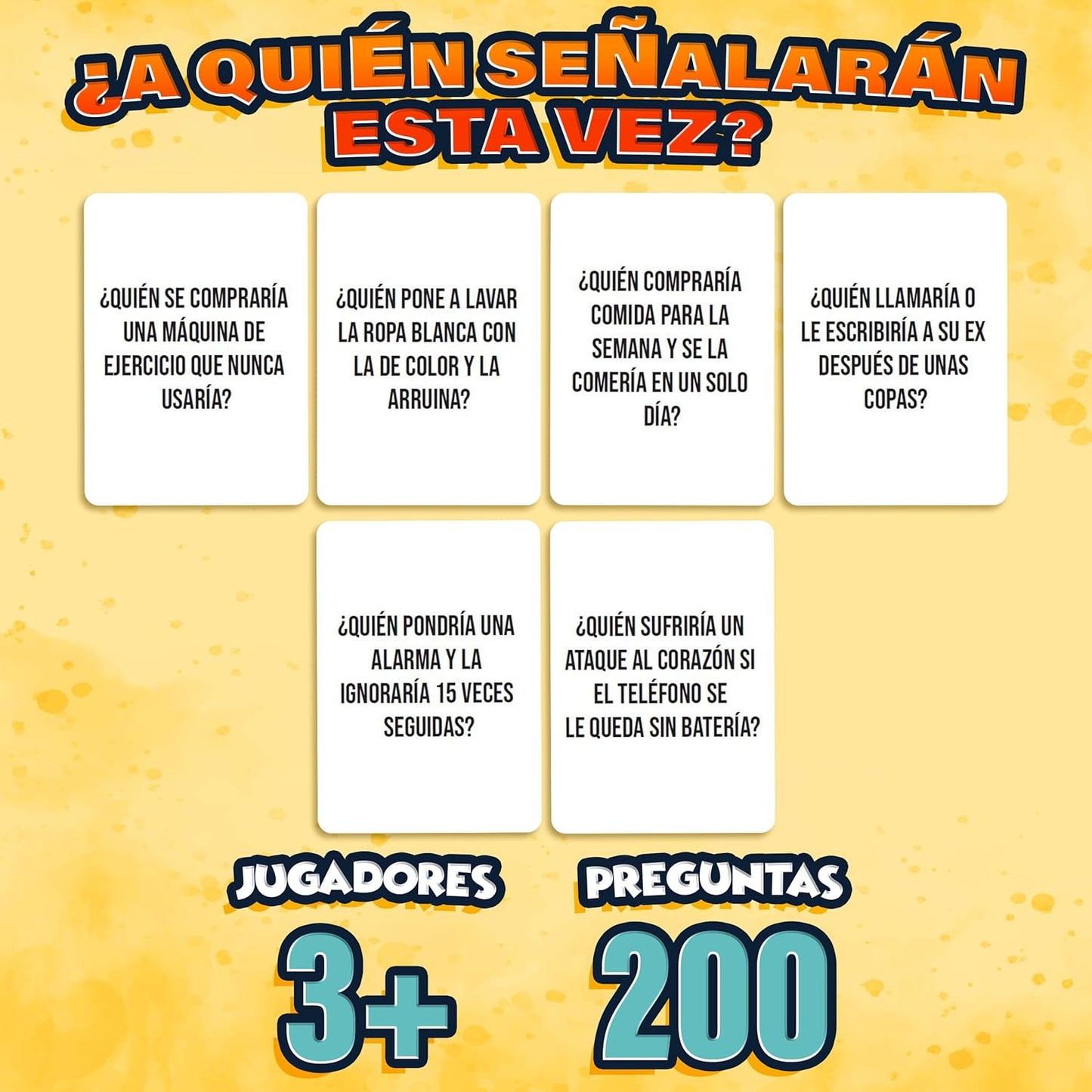 ¿Quién lo Haría? Juego de Mesa en Español para Familia, Amigos, Adultos y Adolescentes | Juego de Cartas Divertido para Fiestas, Noche de Juegos, Viaje, Cumpleaños | Juego de Mesa Regalo