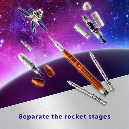 LEGO Icons NASA Artemis Space Launch System - Juego de construcción de modelo de cohete DIY para adultos, edades 18+ - Regalos para cumpleaños - Decoración única de dormitorio para amantes del espacio