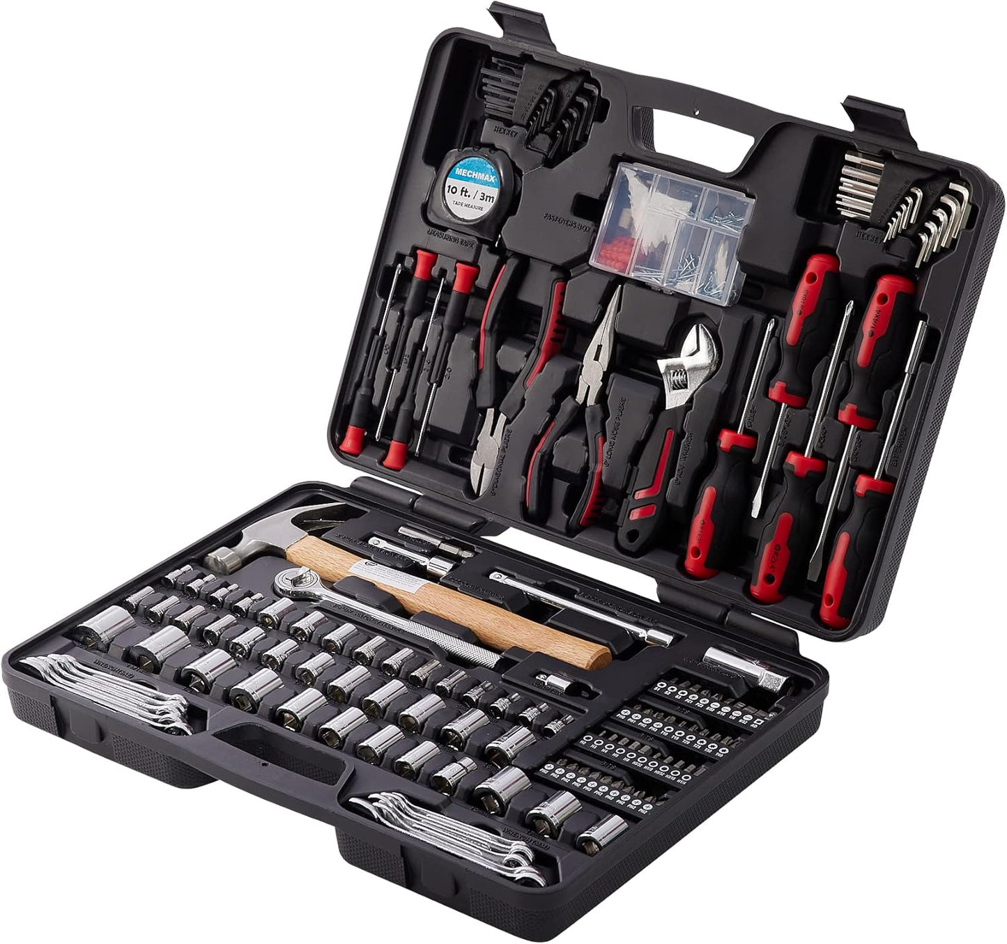 MECHMAX Juego de herramientas mecánicas de 245 piezas y kit de ench...
