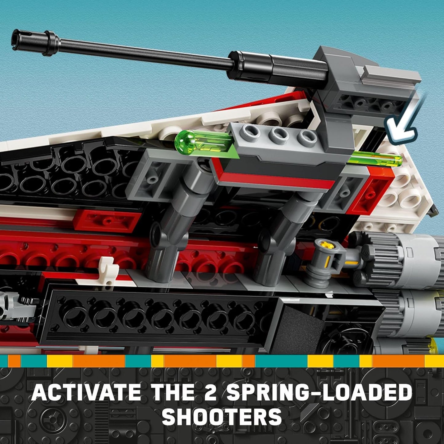 LEGO Star Wars Jedi Bob's Starfighter Vehículo de juguete construible, nave estelar de Star Wars construida con ladrillos con minifigura Jedi Bob, idea de regalo de cumpleaños para niños, niñas o